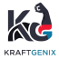 Abstraktes Kraftgenix Logo – moderne europäische Performance- und Technologie-Marke